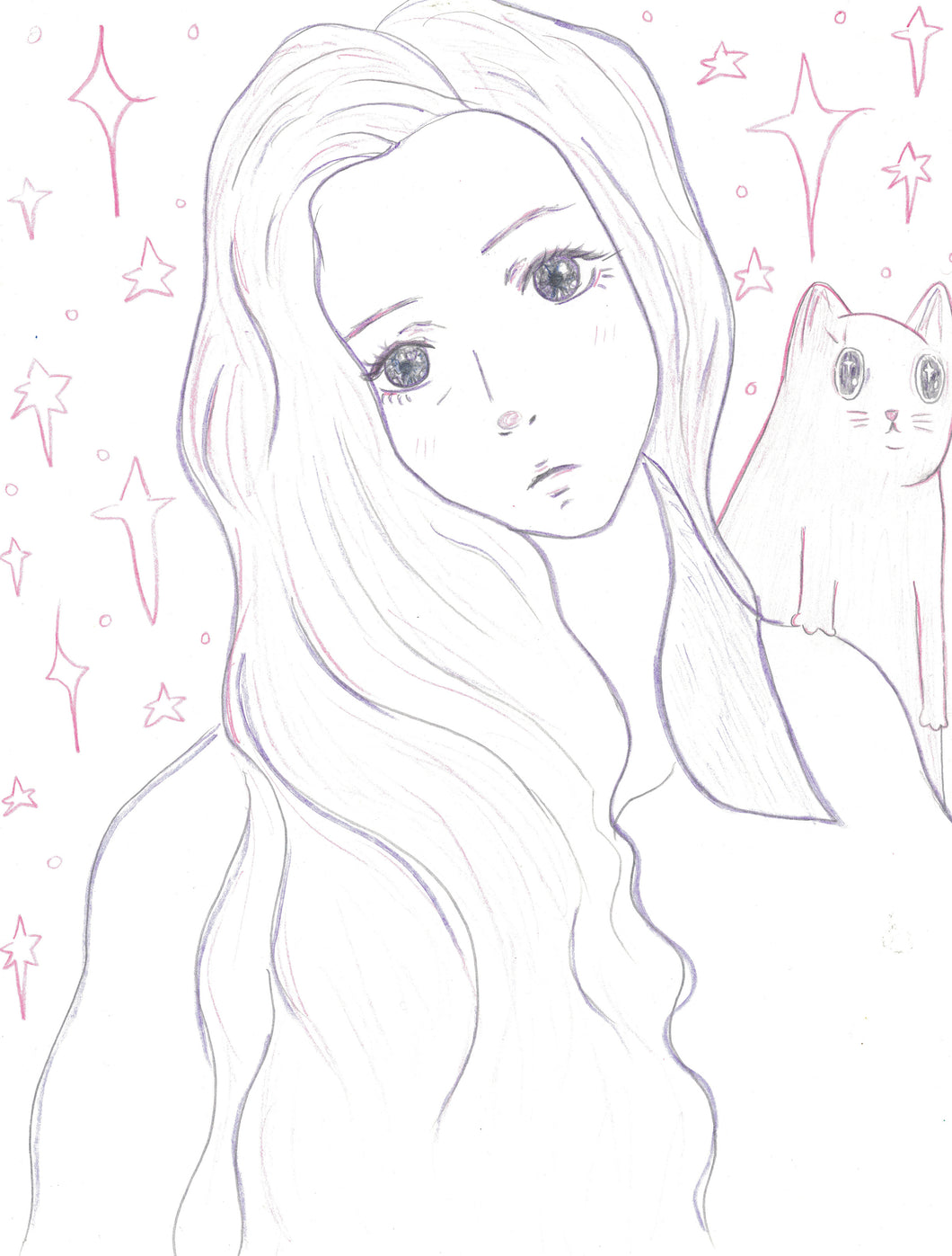 Pink Kitty Sketch